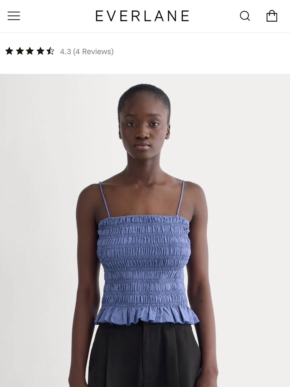 Everlane The Smocked Tank